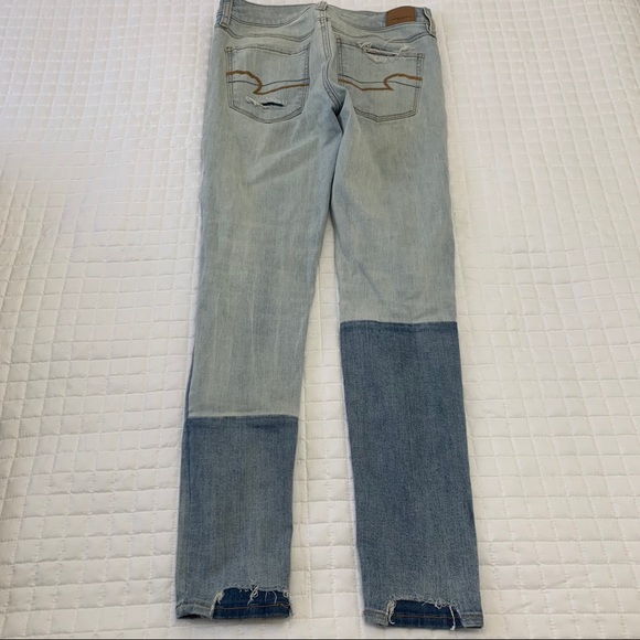 - American Eagle Color Block Jeggings size 6 - Picture 4 of 4